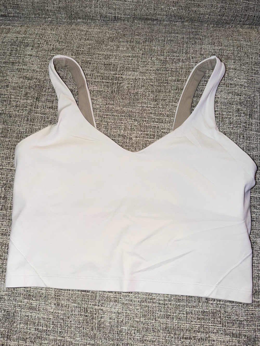 Lululemon athletica White Tank with Taupe Lining